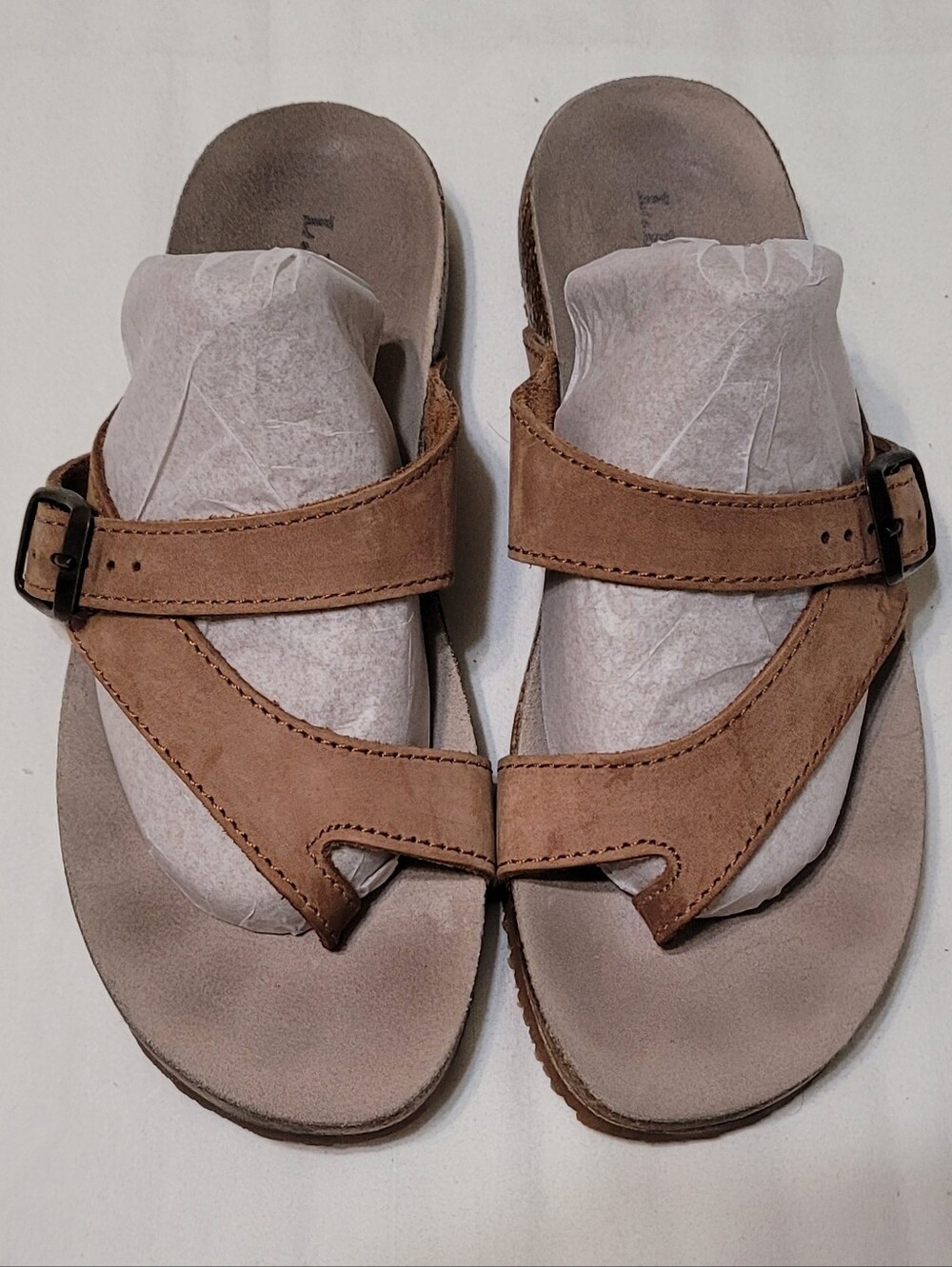 L. L. Bean  Strappy Casual Sandals - Sz 8 / 39, Tan, GUC